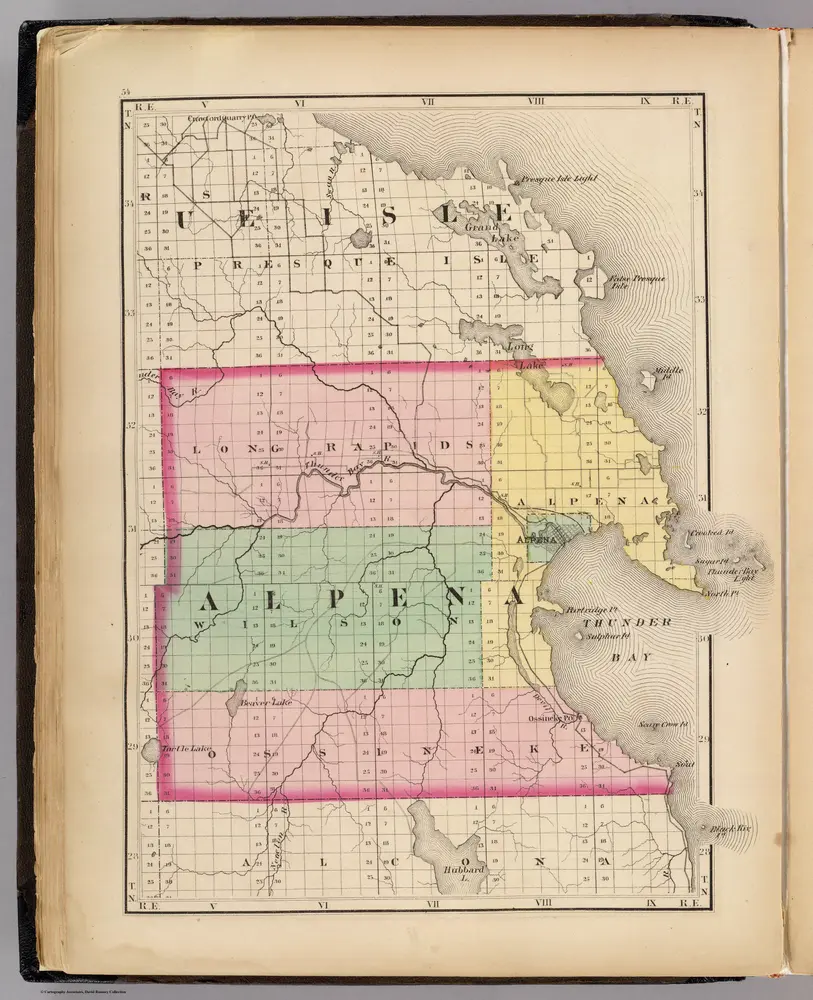 (Map of Alpena County, Michigan)