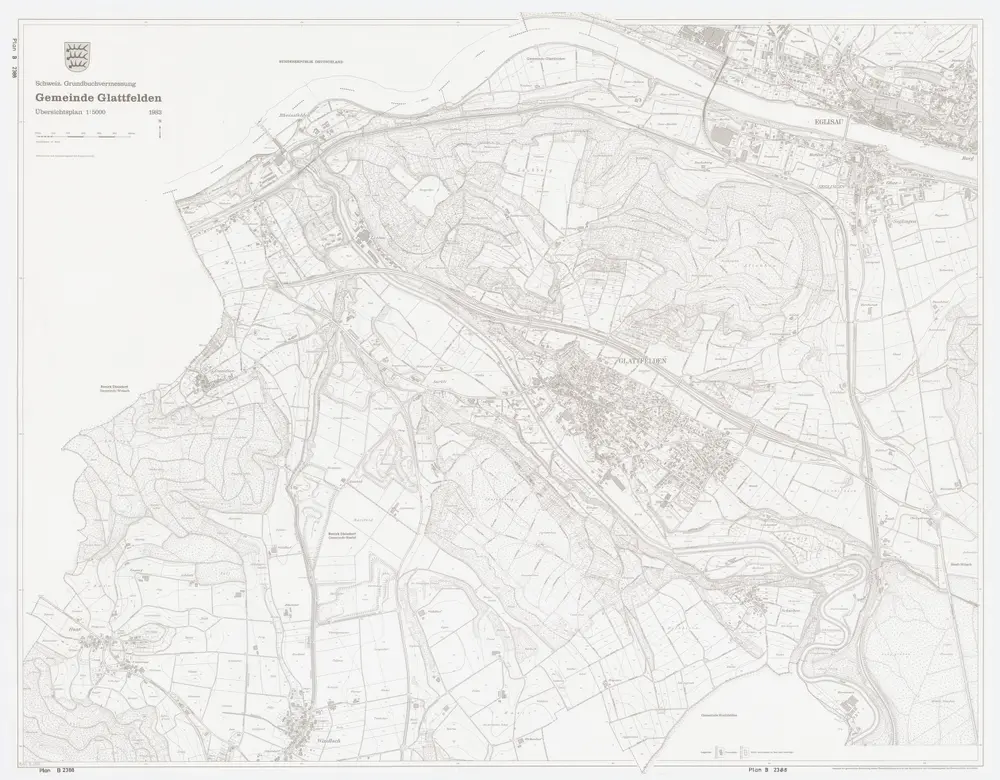Glattfelden: Gemeinde; Übersichtsplan (Schweizerische Grundbuchvermessung)