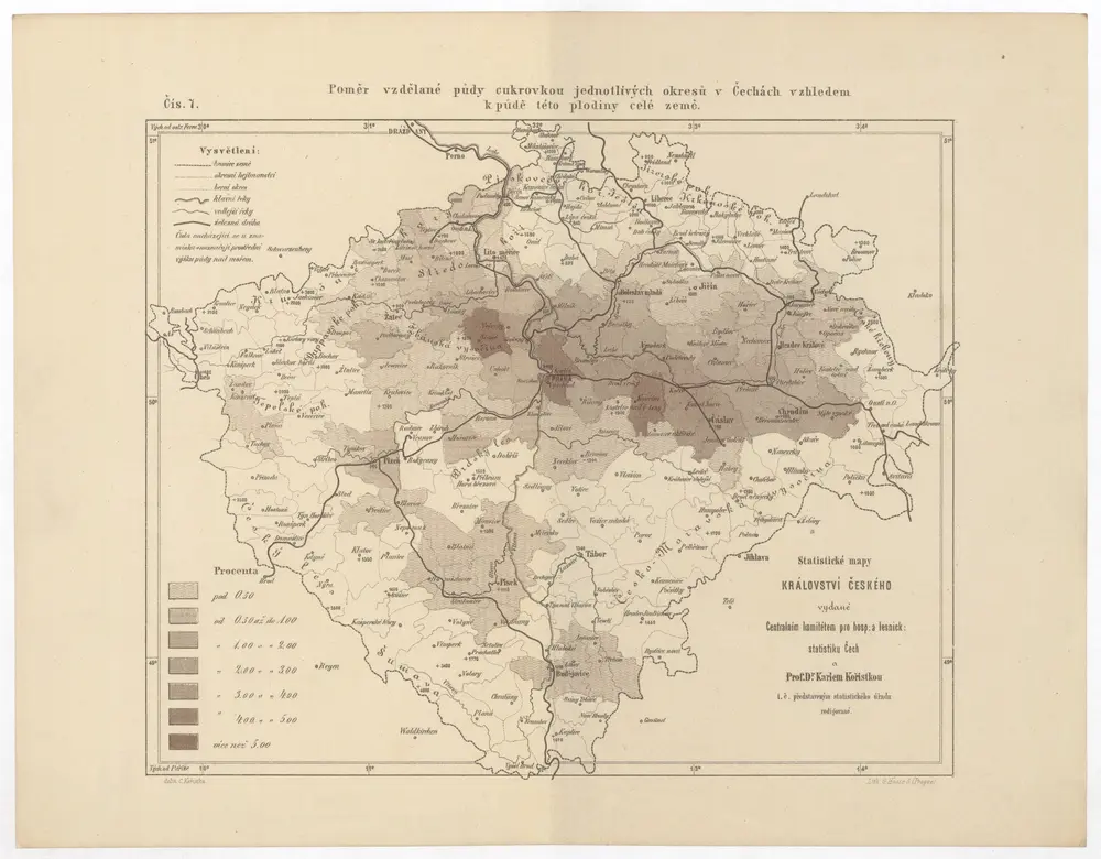 Statistické mapy Království českého