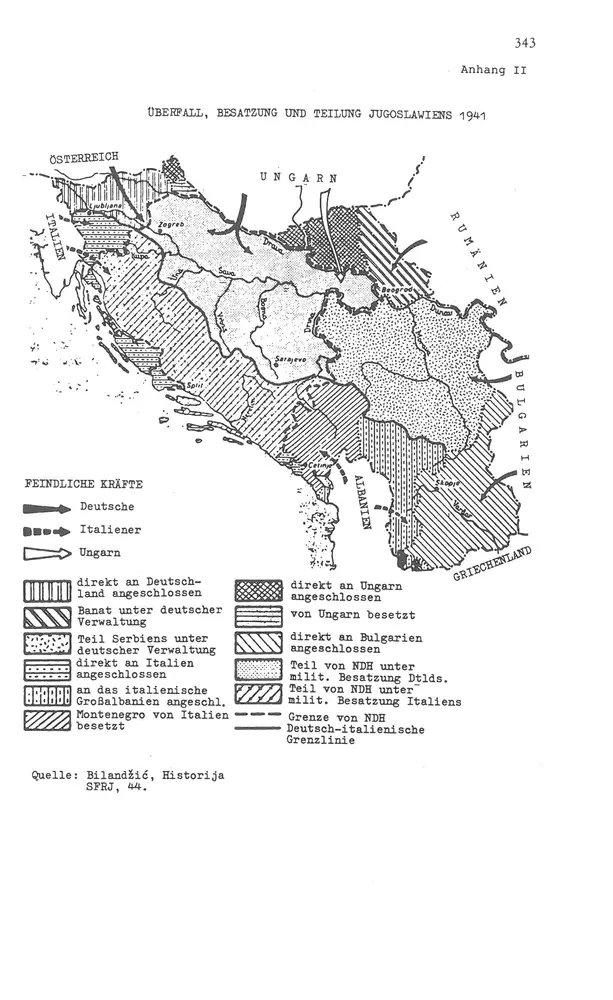 Überfall, Besatzung und Teilung Jugoslawiens 1941