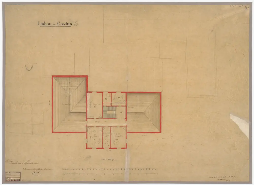Obmannamt, Casino: 2. Stock, Umbau; Grundriss