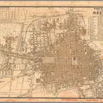 Plano general de la ciudad de Mexico. 1886