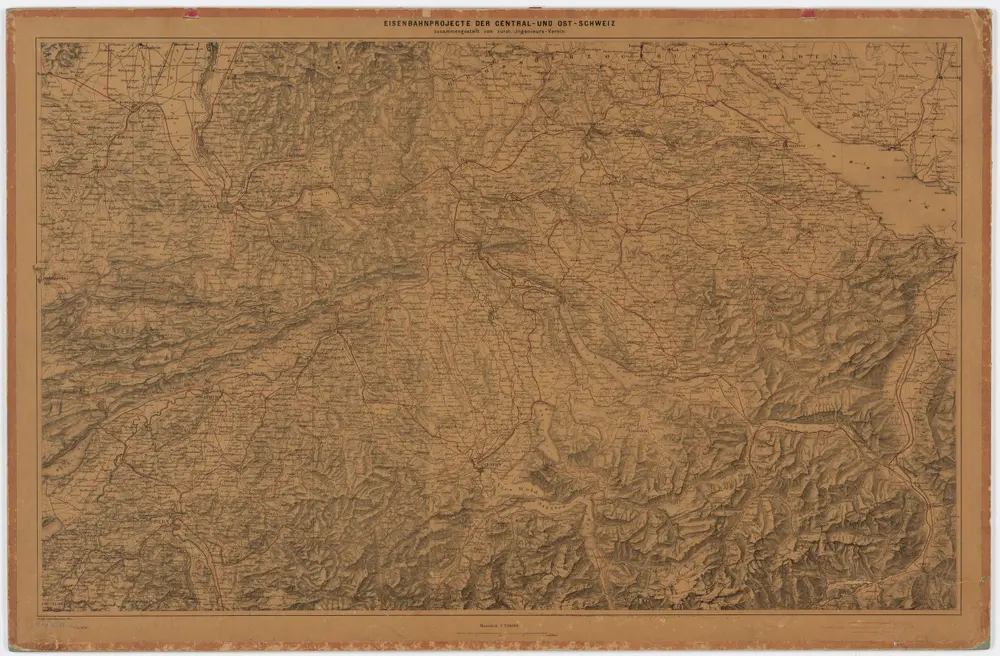 Projektierte Eisenbahnen der Zental- und Ostschweiz; Übersichtskarte