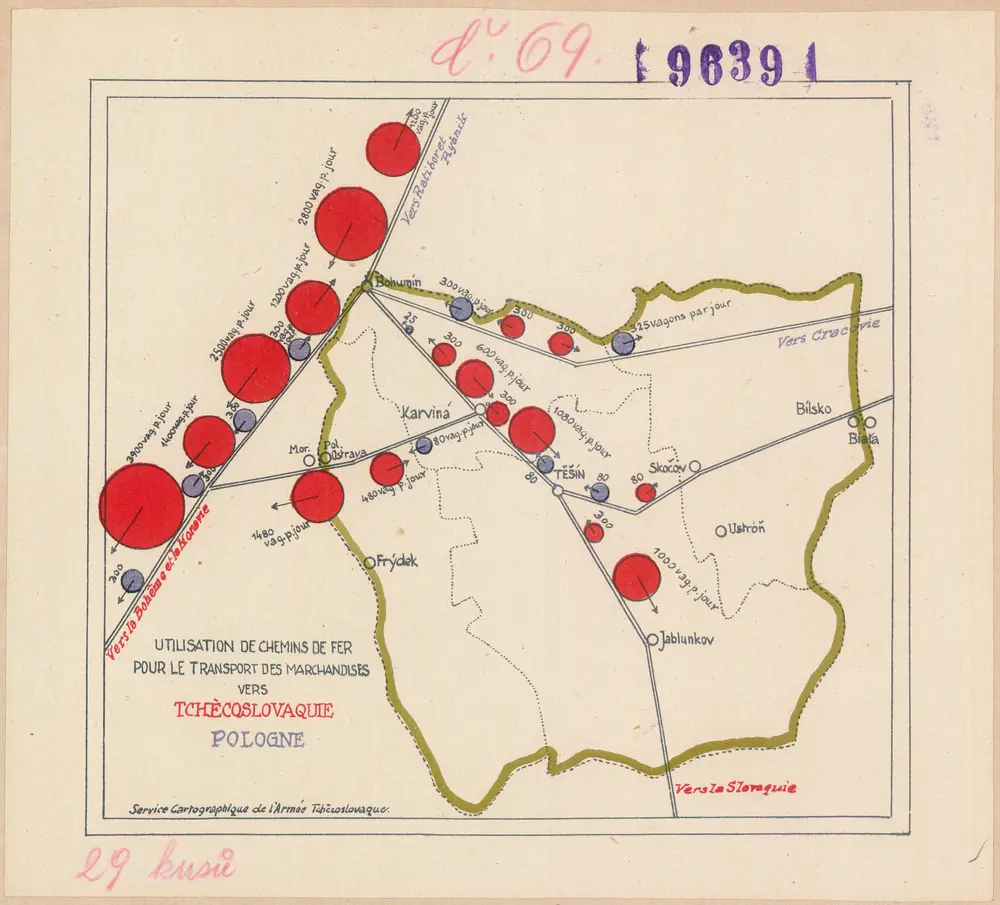 Utilisation de chemins de fer pour le transport des marchandises vers Tchecoslovaquie Pologne