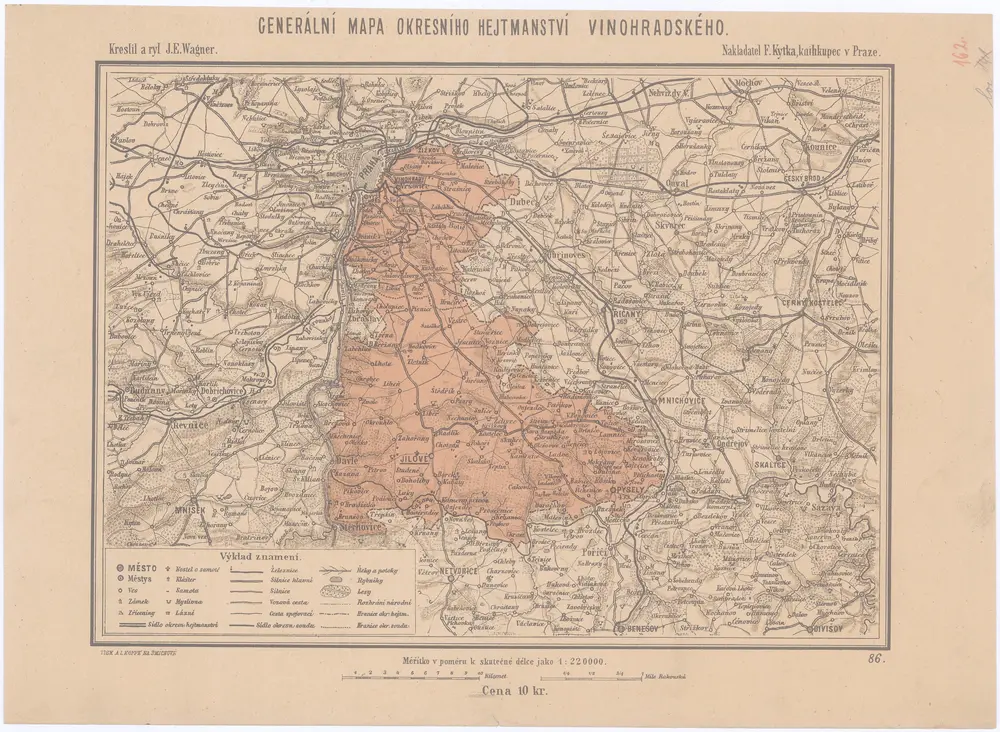 Generální mapa okresního hejtmanství Vinohradského