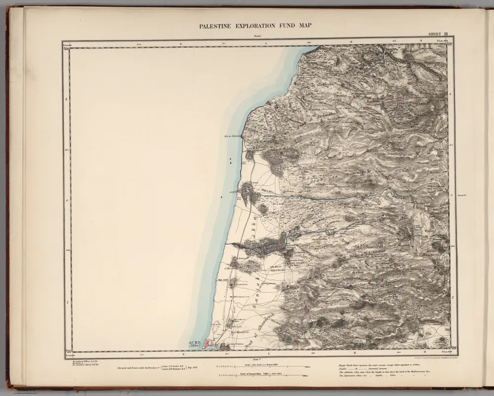 Sheet III.  Palestine Exploration Map.