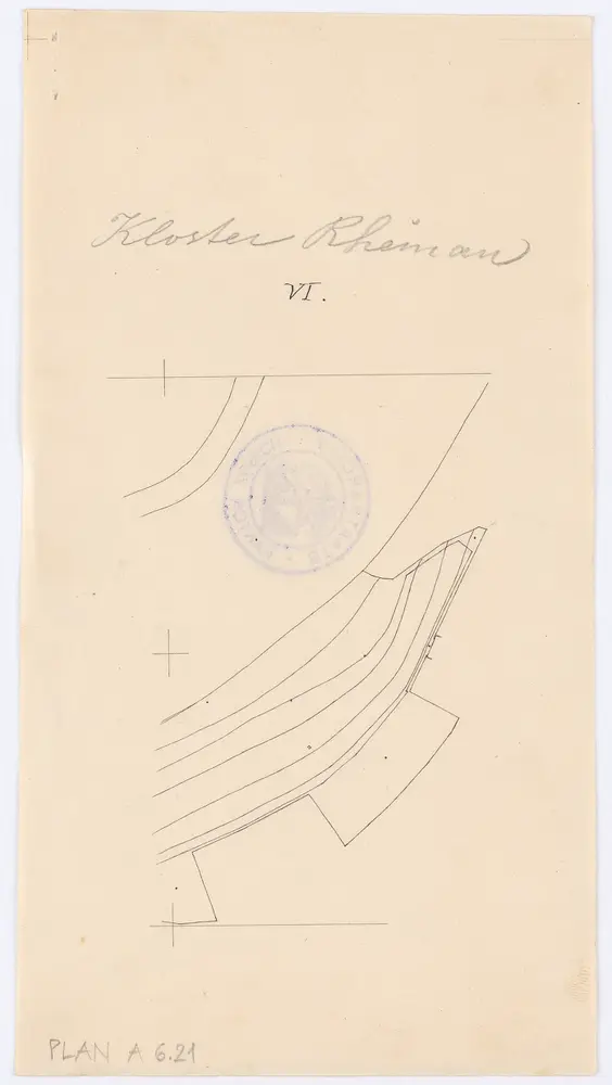 Vorlagen für die Topographische Karte des Kantons Zürich (Wild-Karte): Bezirk Andelfingen: Kloster Rheinau, Ausschnitt VI