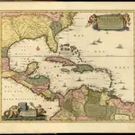 Atlas minor Sive totius orbis terrarum contracta delinea[ta] ex conatibus, mapa ze strany: [64]