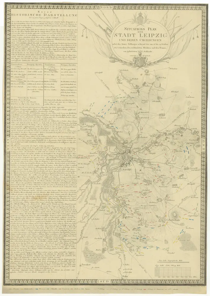 Situations Plan der Stadt Leipzig und deren Umgebungen