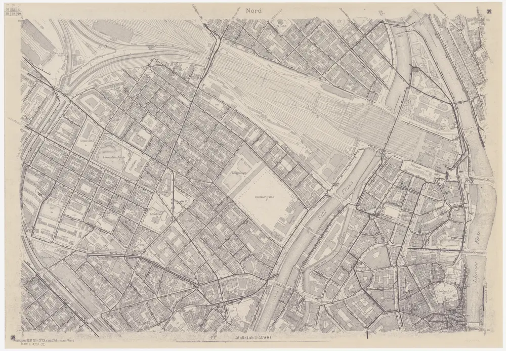 Adliswil bis Rümlang: Kanalkataster: Blatt 22: Zürich, vom Tramdepot bis zum Schweizerischen Landesmuseum; Situationsplan