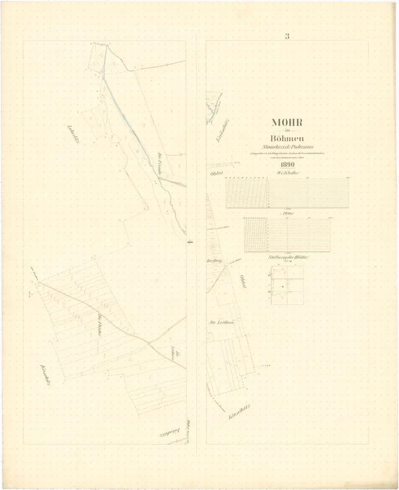 Kněžice, mapa katastrálního území list 1