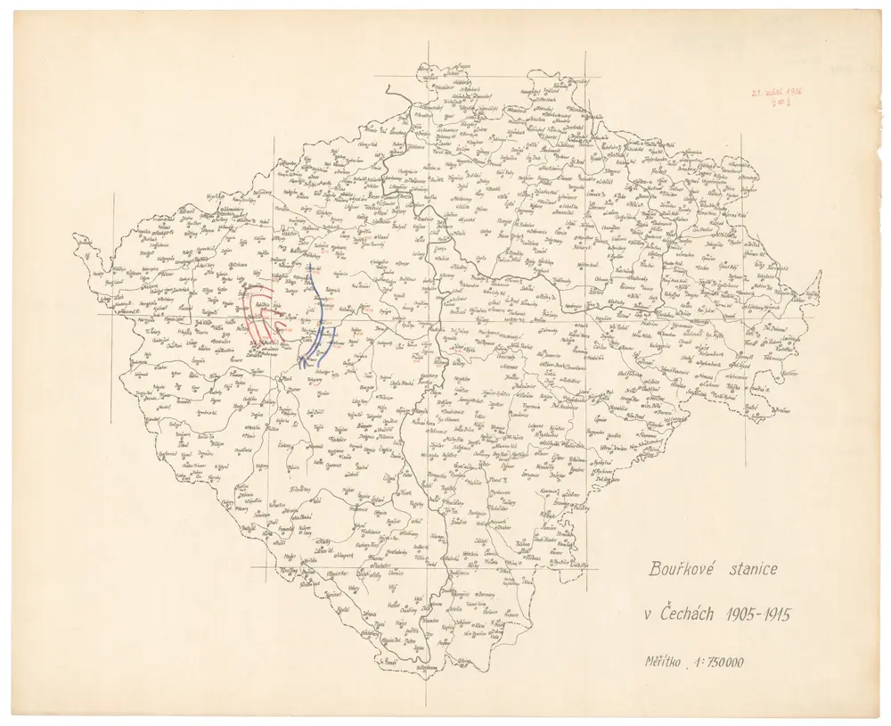 Bouřkové stanice v Čechách 1905-1915