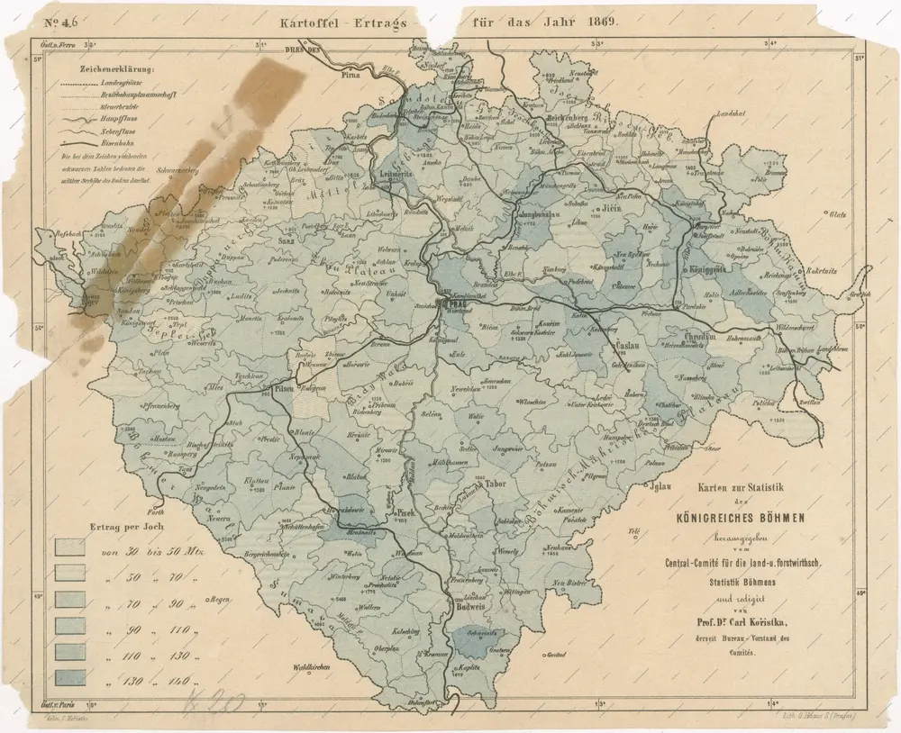 Karten zur Statistik des Königreiches Böhmen