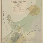 Kaart van den vierkanten paal gouvernements grondgebied te Pemangkat (Pengangkat) / Topographisch Bureau