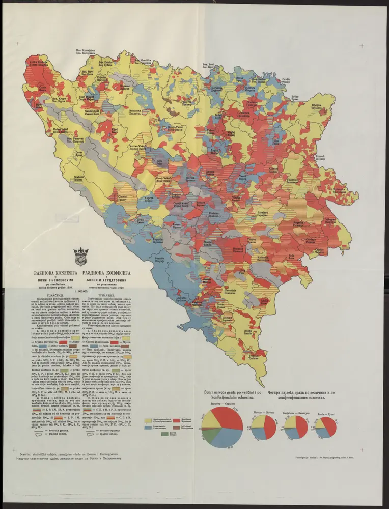 Razdioba konfesija u Bosni i Hercegovini po rezultatima popisa žiteljstva godine 1910