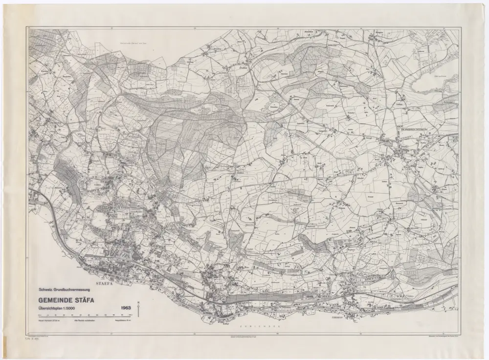 Stäfa: Gemeinde; Übersichtsplan (Schweizerische Grundbuchvermessung)