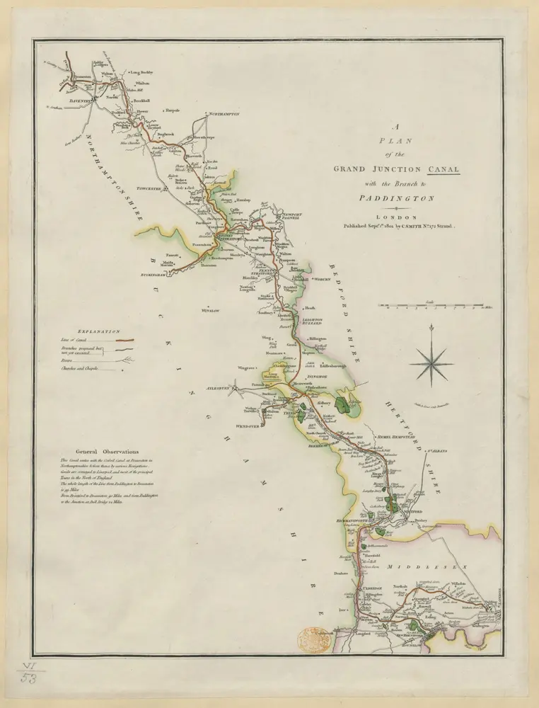 A Plan of the Grand Junction Canal ;