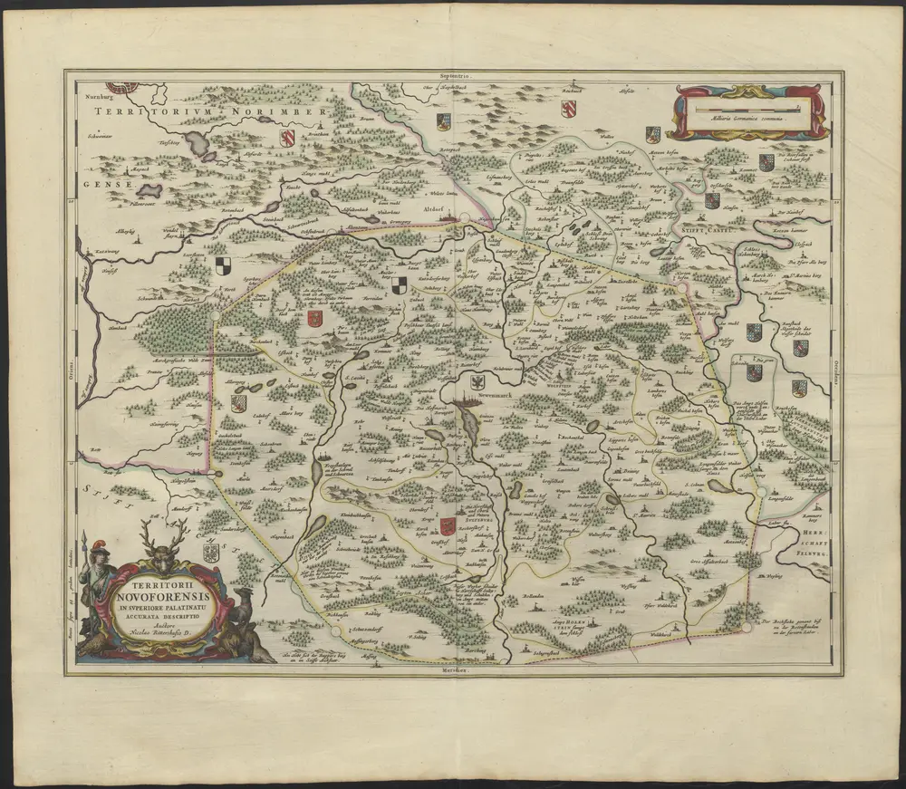 TERRITORII | NOVOFORENSIS | IN SVPERIORE PALATINATU | ACCURATA DESCRIPTIO