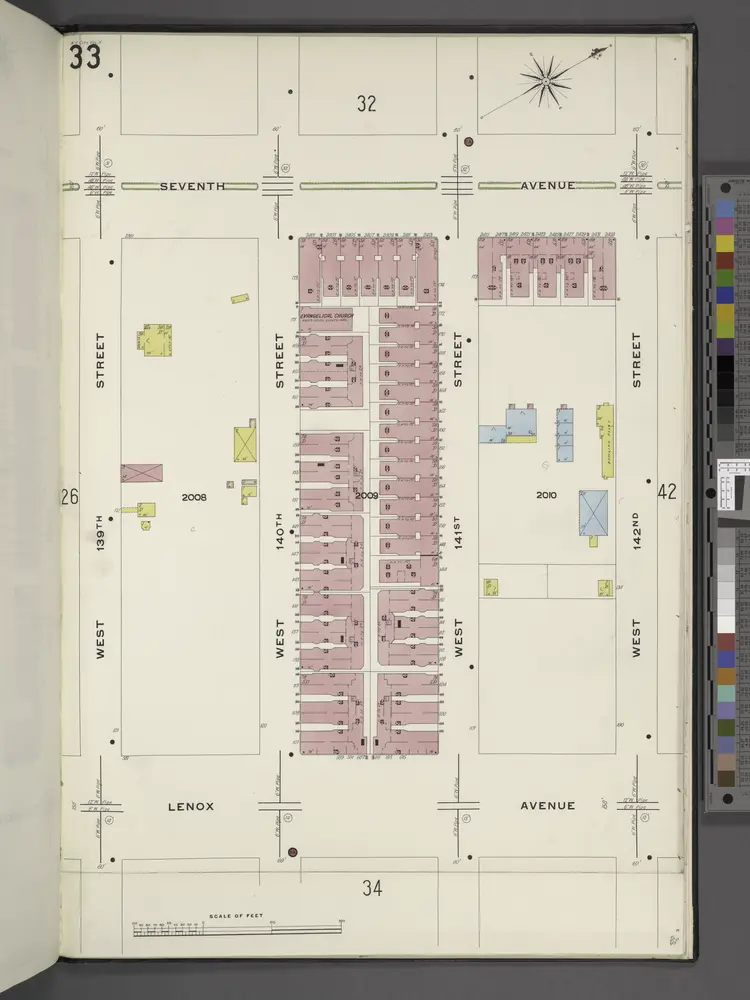 Manhattan, V. 11, Plate No. 33 [Map bounded by 7th Ave., W. 142nd St., Lenox Ave., W. 139th St.]