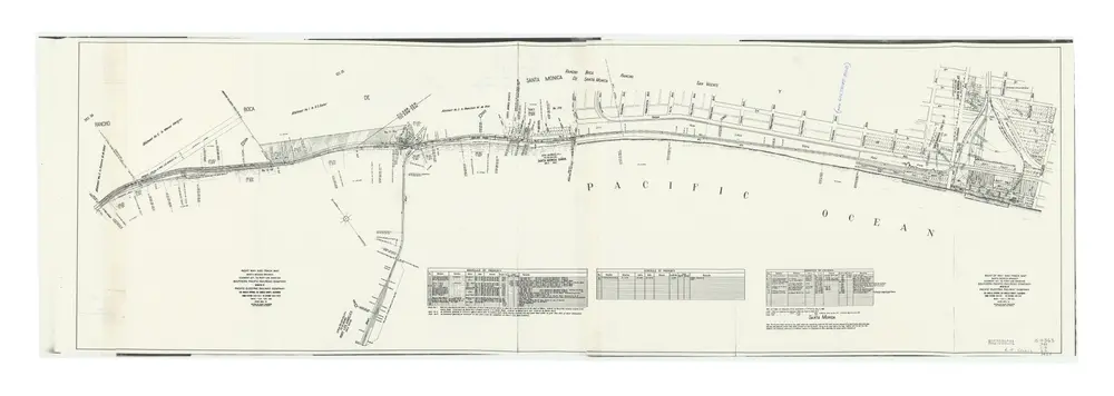 Right of way and track map : Santa Monica Branch : Clement Jct. to Port Los Angeles : Southern Pacific Railroad Company, operated by Pacific Electric Railway Company, Los Angeles Division, Los Angeles County, California.