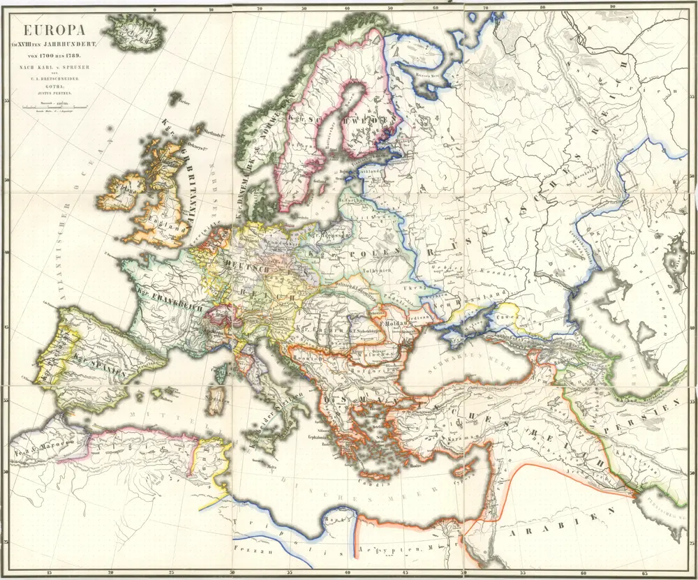 mapa z atlasu "Historisch-geographischer Wand-Atlas"