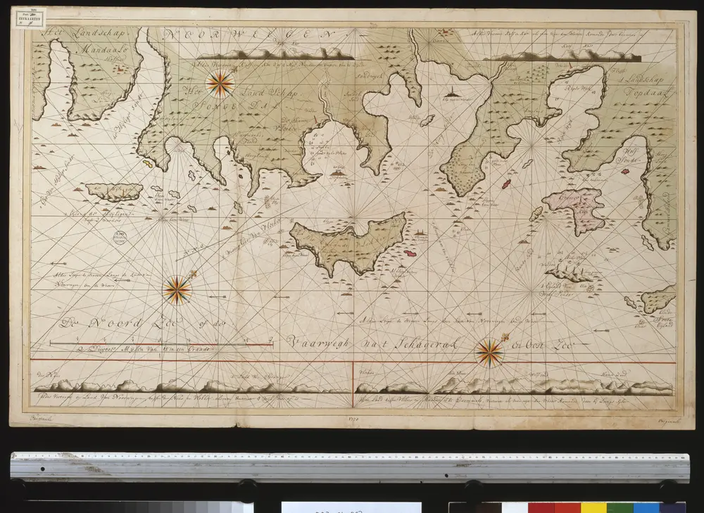 Een gedeelte van de Zuidkust van Noorwegen bij het eiland Flekkeröy en Kristansand aan het Skagerrak