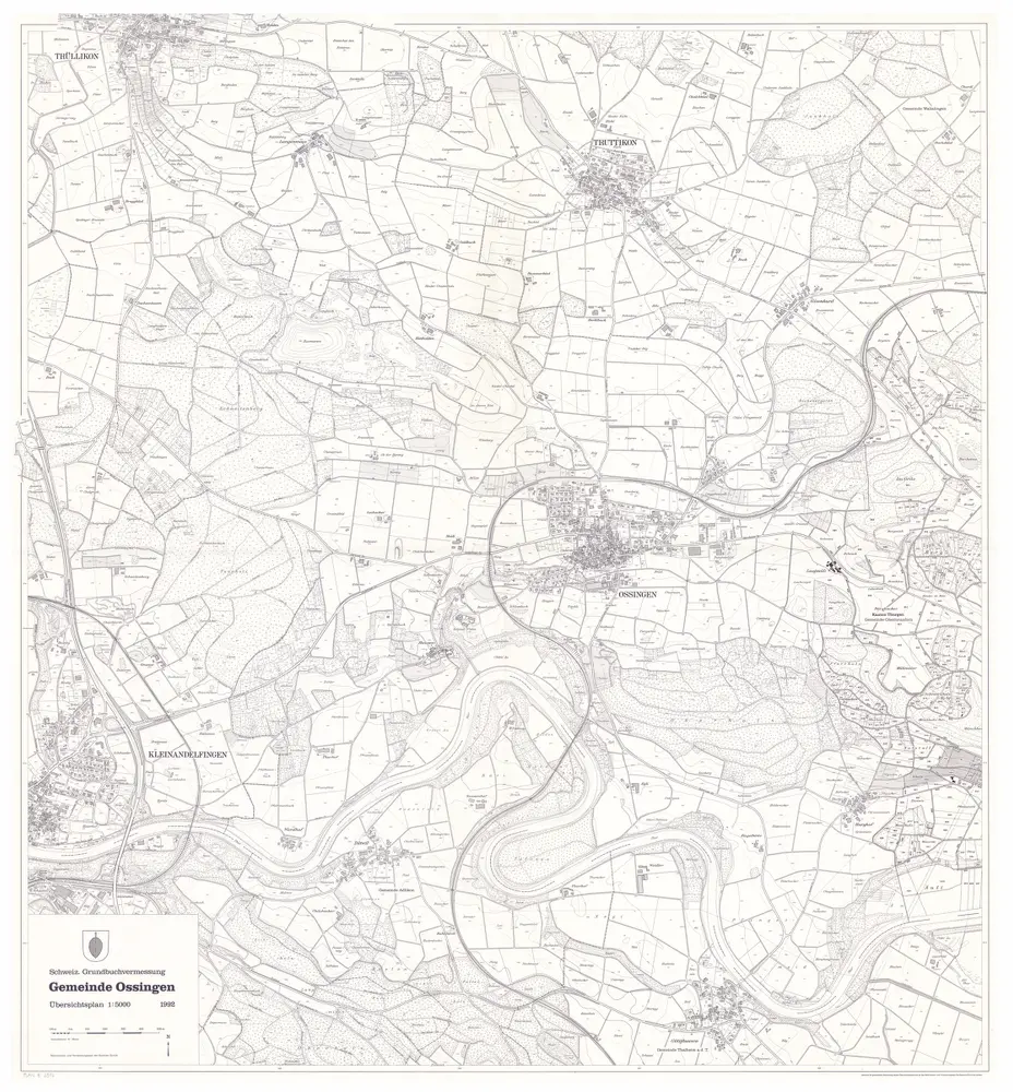 Ossingen: Gemeinde; Übersichtsplan (Schweizerische Grundbuchvermessung)