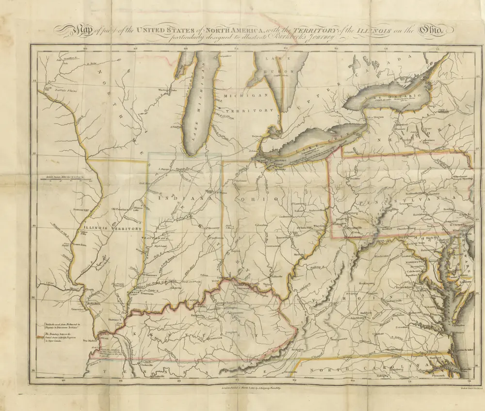 [Notes on a journey in America, from the coast of Virginia to the territory of Illinois ... The third edition.]