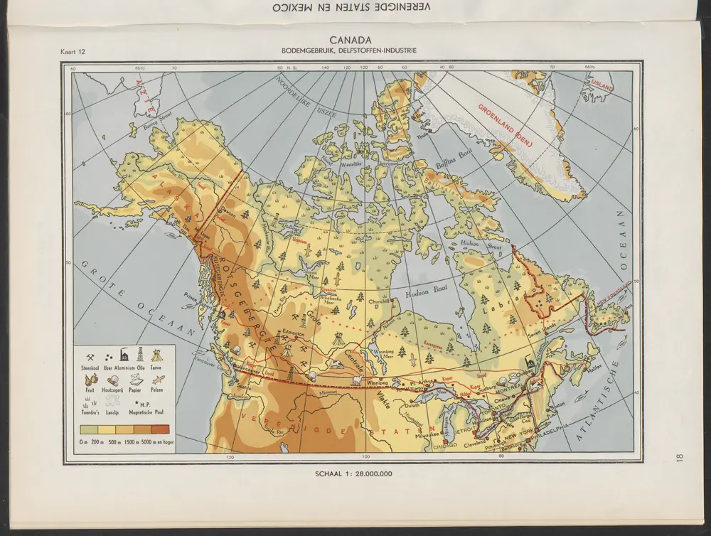 Canada: Bodemgebruik, Delfstoffen-Industrie [Kaart 12]