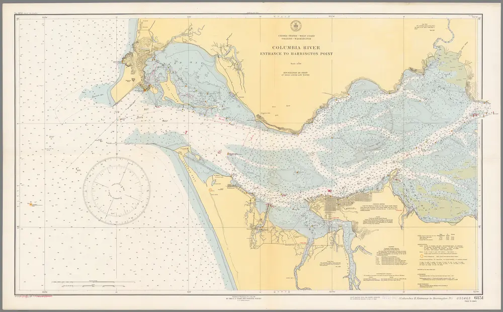 Columbia River Entrance to Harrington Point. U.S.C. & G.S. 6151