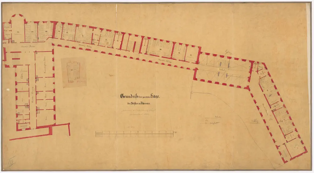 Pflegeanstalt Rheinau: 2. Stock; Grundriss