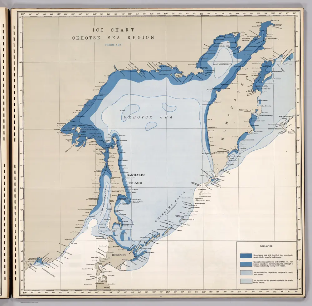 Ice Chart, Okhotsk Sea Region, February.