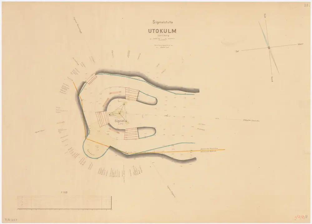 Stallikon: Uetliberg, Uto Kulm, Triangulationssignal; Situationsplan