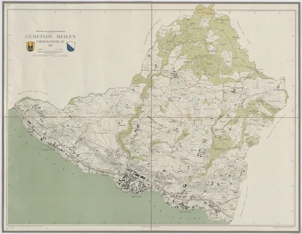 Meilen: Gemeinde; Übersichtsplan (Schweizerische Grundbuchvermessung)