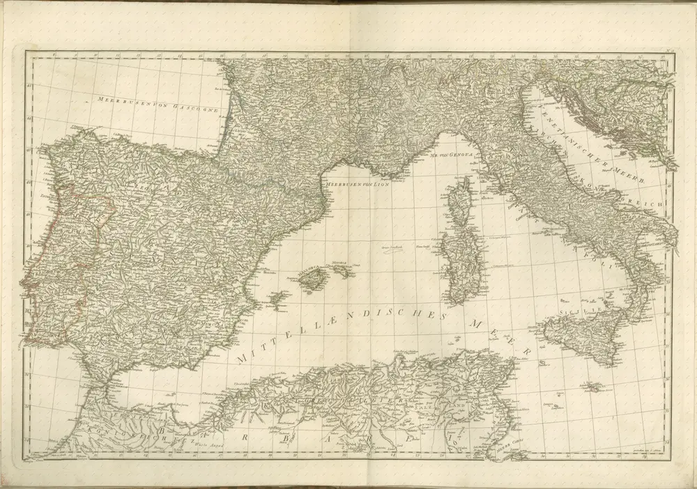 mapa z atlasu "Allgemeiner Grosser Schrämblischer Atlass"