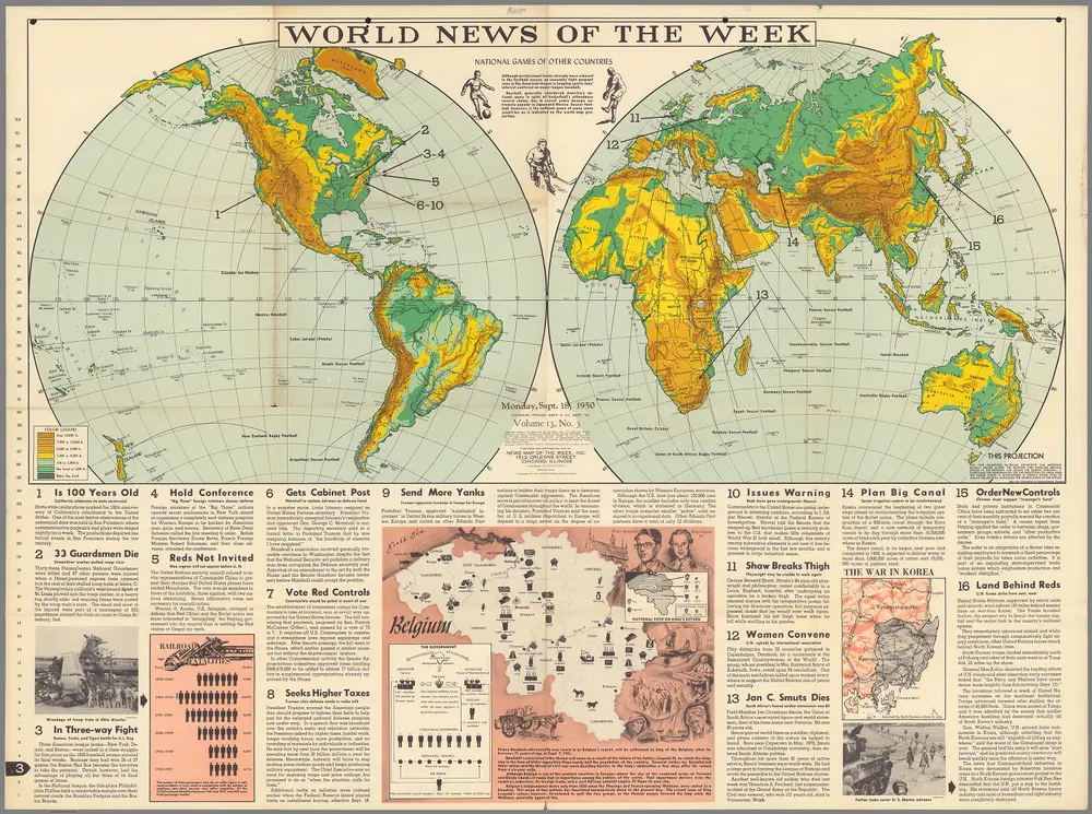 World News of the Week : Monday, Sept. 18, 1950.