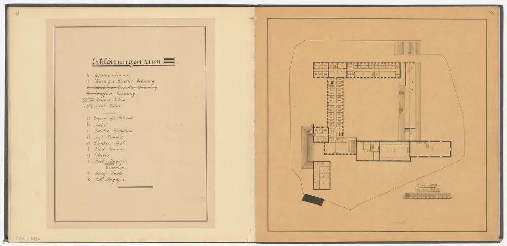 Kantonale Strafanstalt Oetenbach: 4. Boden; Grundriss