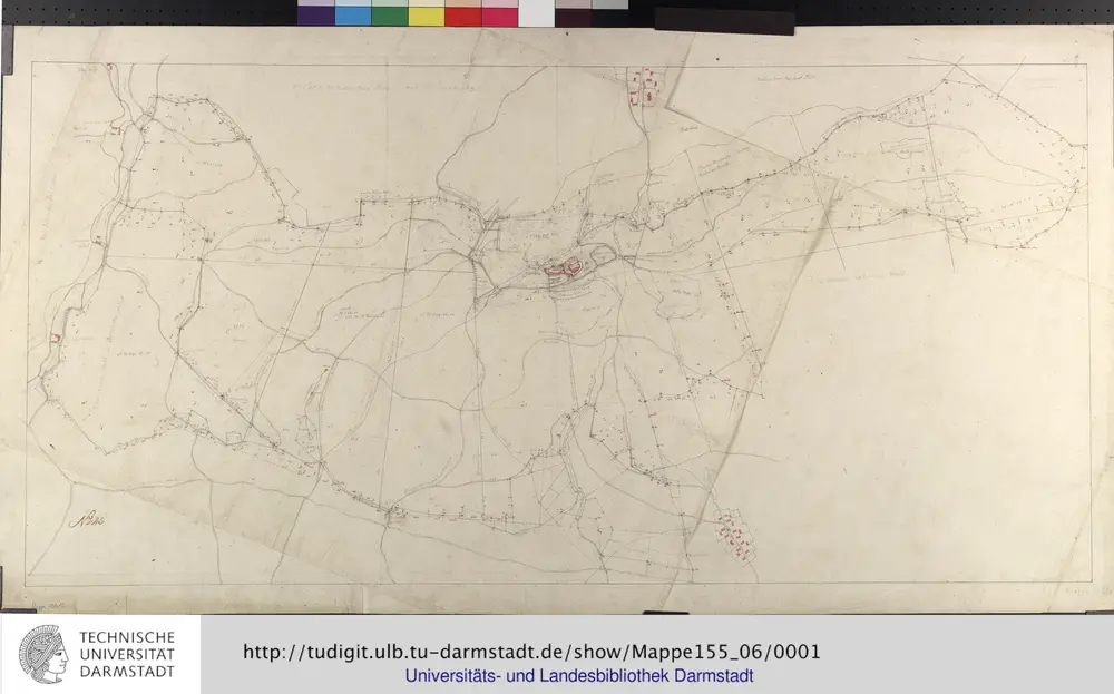 [Trigonometrischer Brouillon zu dem Grundriß über den zum Forst Felsberg gehörigen Franckensteiner Wald, in Niederberbacher Gemarckung gelegen]