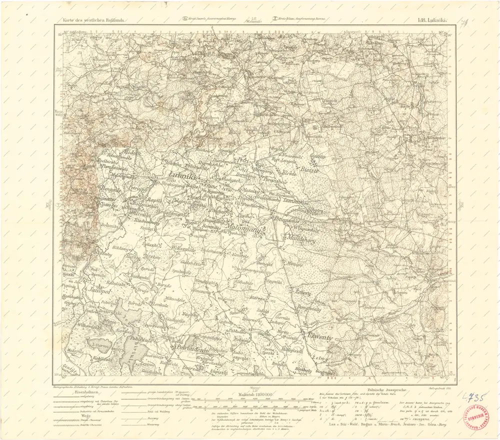 Karte des westlichen Russlands L18