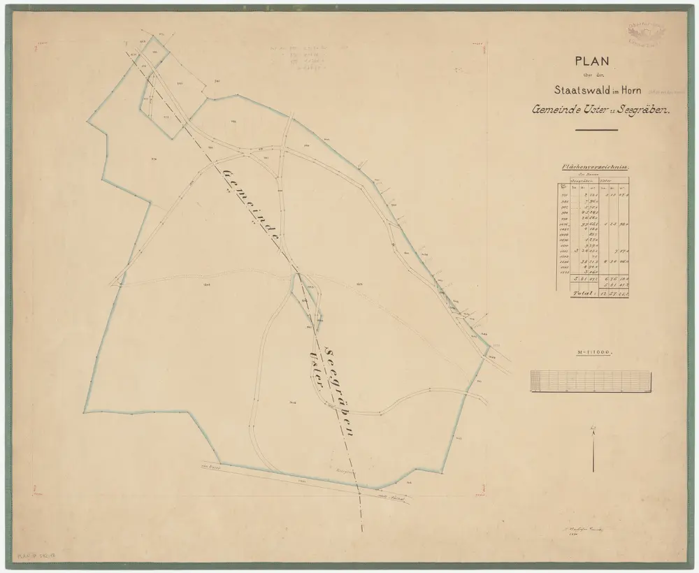 Uster, Seegräben: Staatswaldungen: Uster: Horn; Grundriss