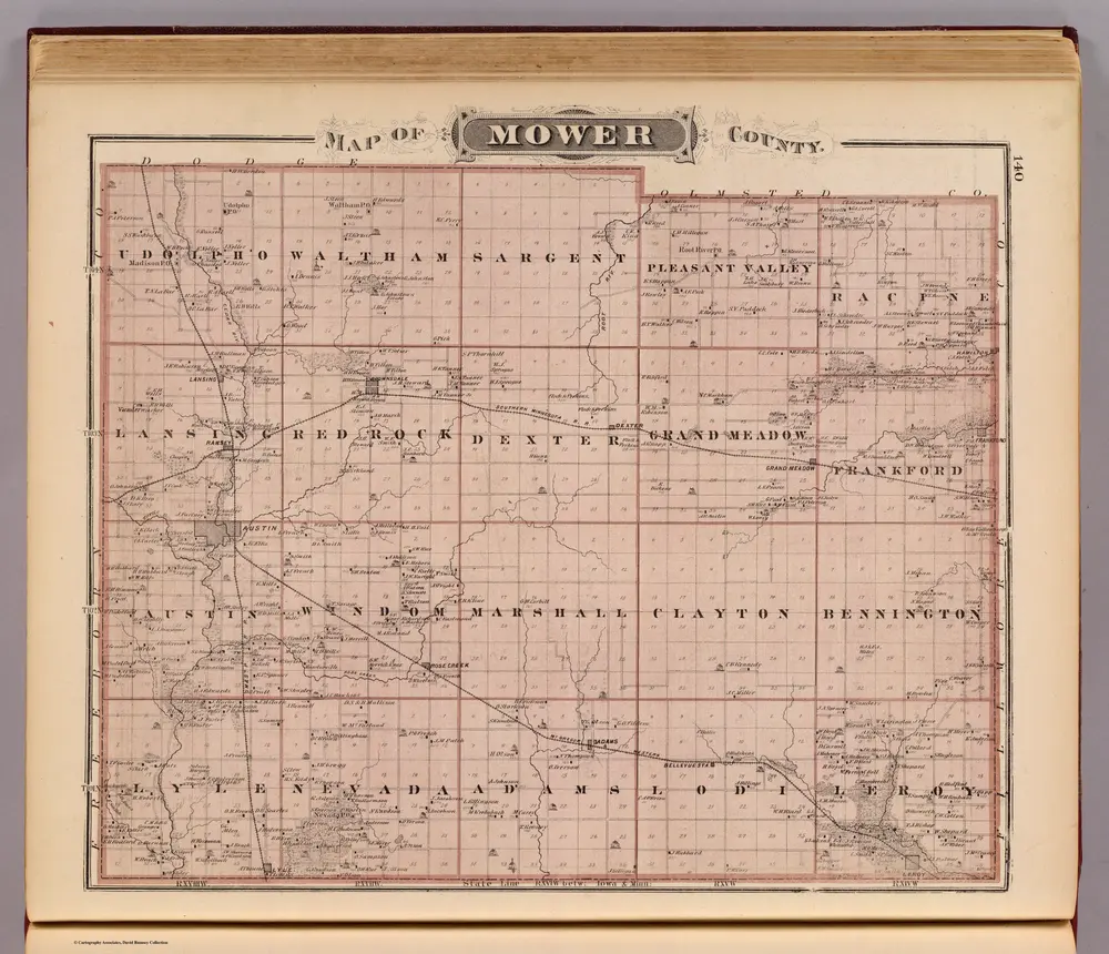 Map of Mower County.