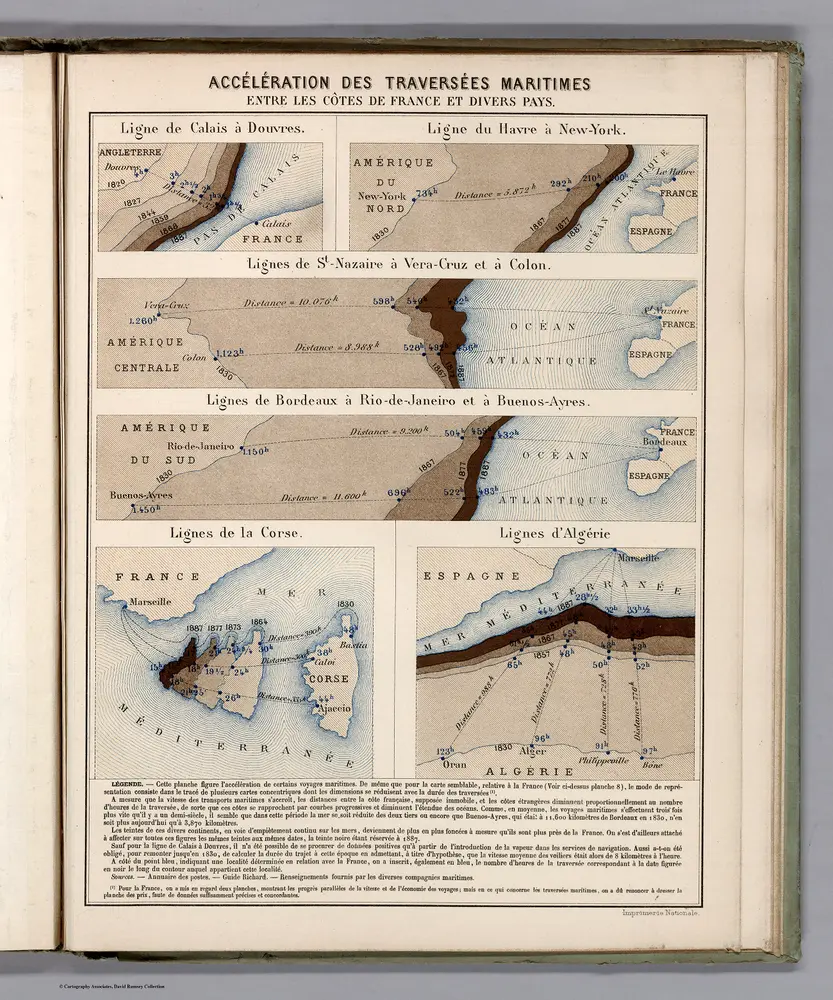 Acceleration des Traversees Maritimes Entre les Cotes de France et Divers Pays.