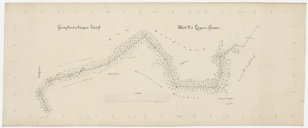 Grenze zwischen den Kantonen Zürich und Aargau von der Lägern bis Greppe; Grundriss (Blatt 6)