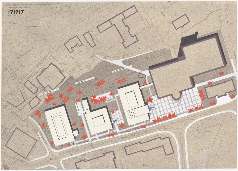 Zürich: Physikgebäude der Universität; Projekt 171717; Situationsplan