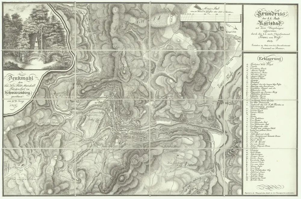 Grundriss der k. k. Karlsbad mit ihren Umgebungen