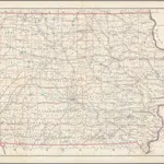 Post Route Map of the State of Iowa Showing Post Offices ... August 1, 1953.