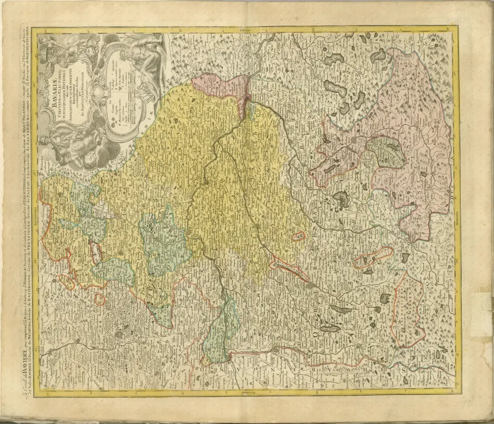 mapa z atlasu "Atlas compendiarius quinquaginta tabularum geographicarum Homannianarum :"