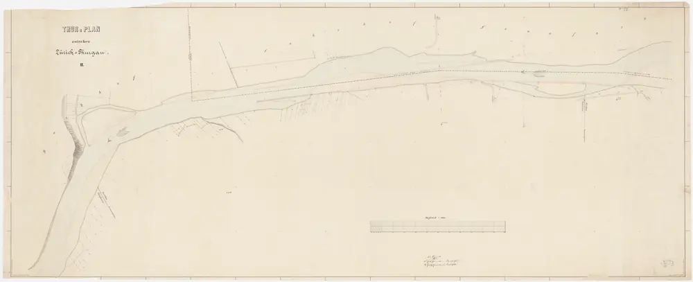 Niederneunforn TG bis Ossingen: Von oberhalb der Grenze zwischen Altikon und Thalheim an der Thur (damals Dorlikon) bis Burghof (Thur-Gebiet Nr. 21 b)