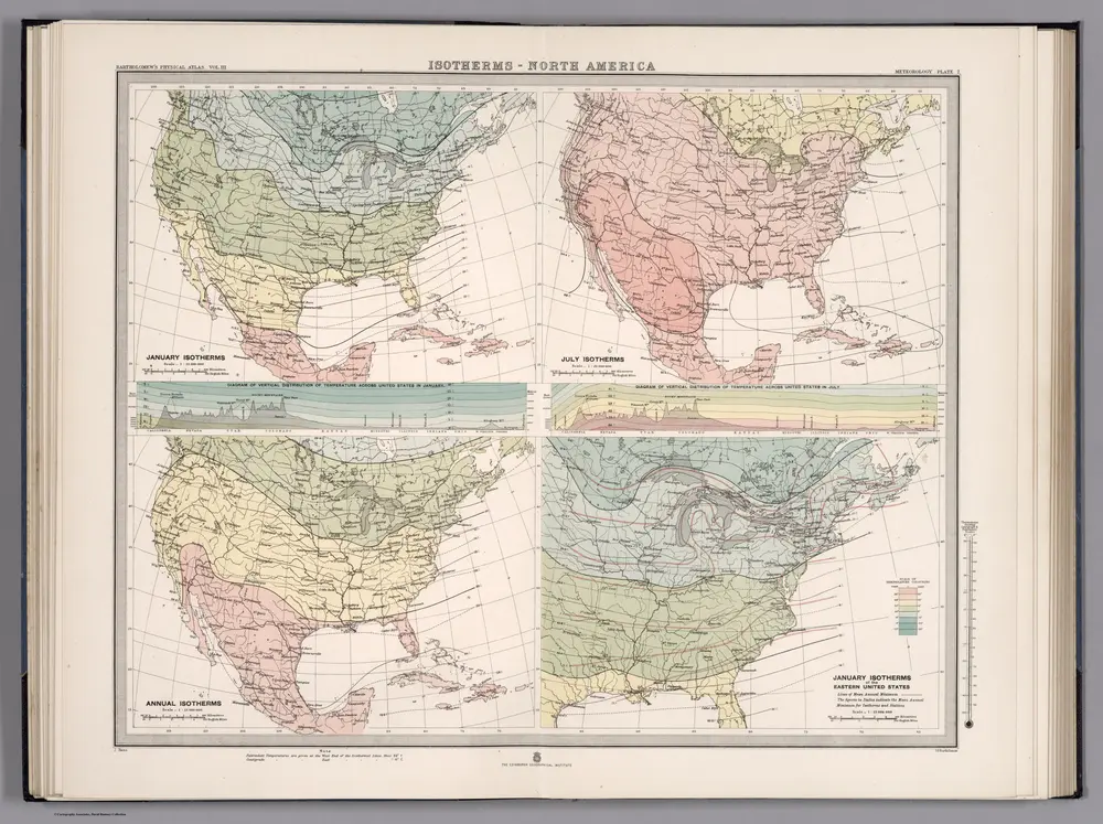 Plate 7.  Isotherms - North America.