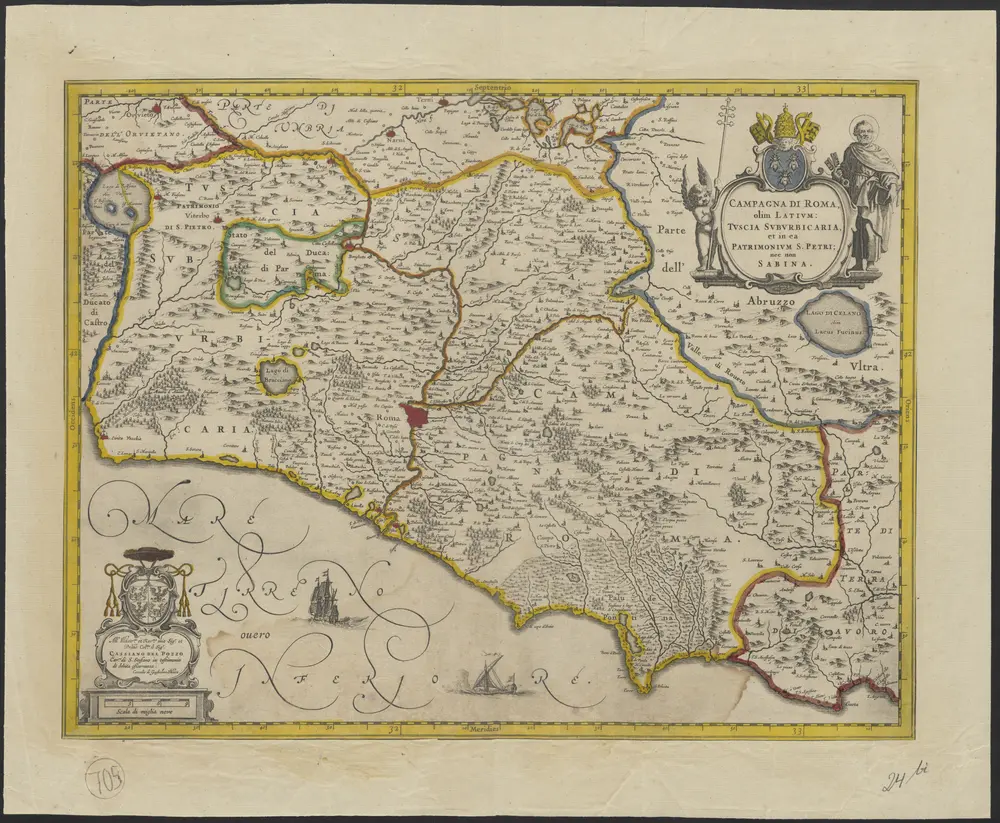 Campagna di Roma, olim Latium : Tuscia Suburbicaria, et in ea patrimonium S. Petri, nec non Sabina